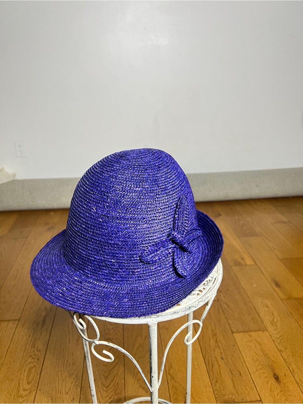 Glamor & Kisses JBK Collection Royal Blue Straw Hat